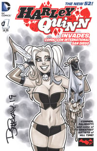 Image of Harley Quinn Original Art Marker Sketch