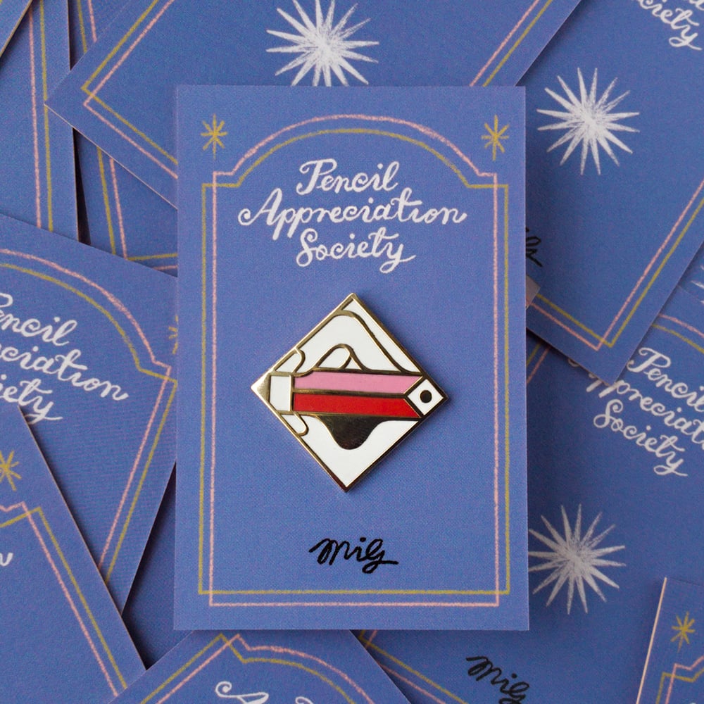 Image of Pencil Appreciation Society - enamel pin badge