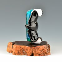 Image 2 of XXL. Swimming Manta Ray - Glass Sculpture Bead