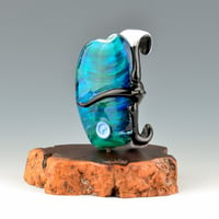 Image 3 of XXL. Swimming Manta Ray - Glass Sculpture Bead