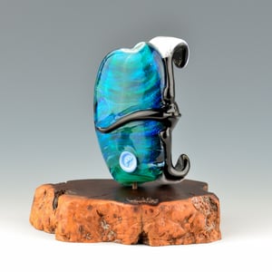 Image of XXL. Swimming Manta Ray - Glass Sculpture Bead