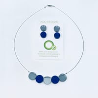 Image 1 of Náhrdelník Circle Šedo - modrý 