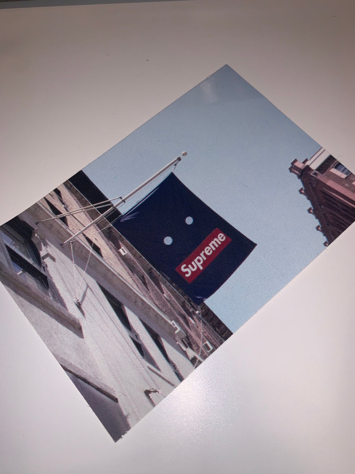 supreme banner sticker