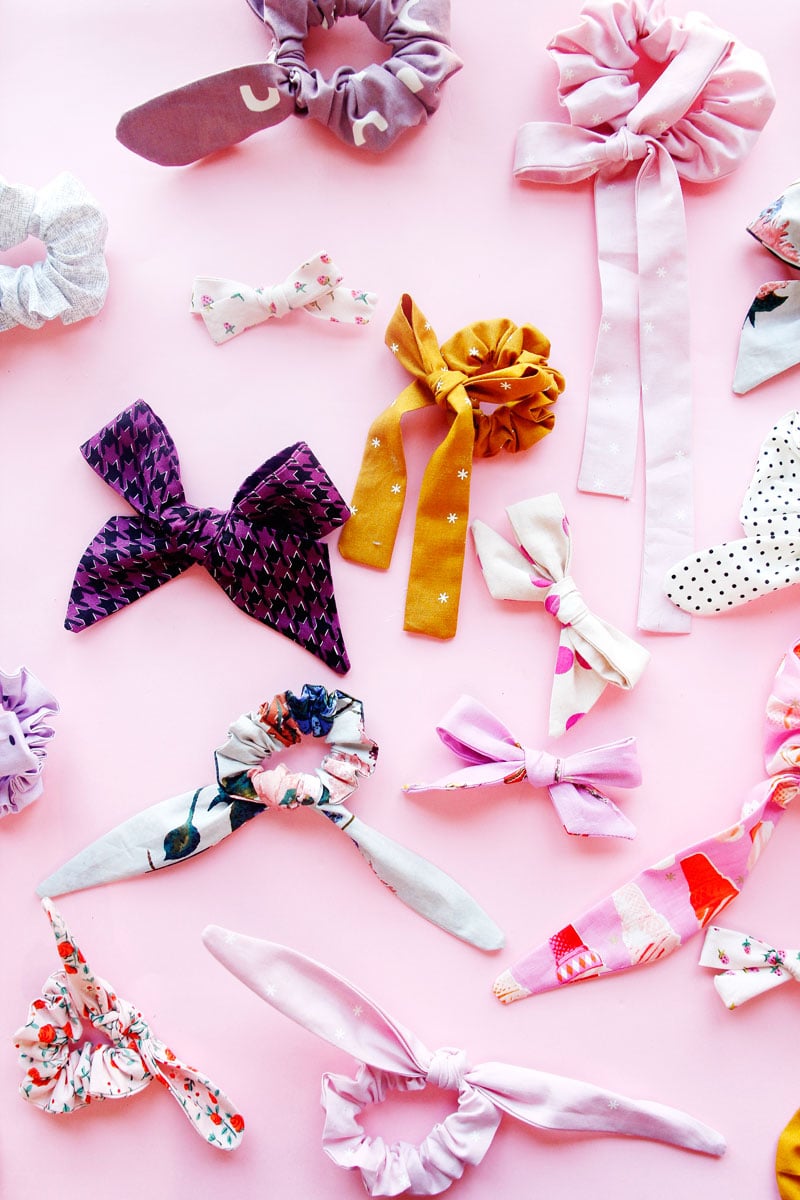 Image of the BOWS + SCRUNCHIES PDF pack - 6 different styles
