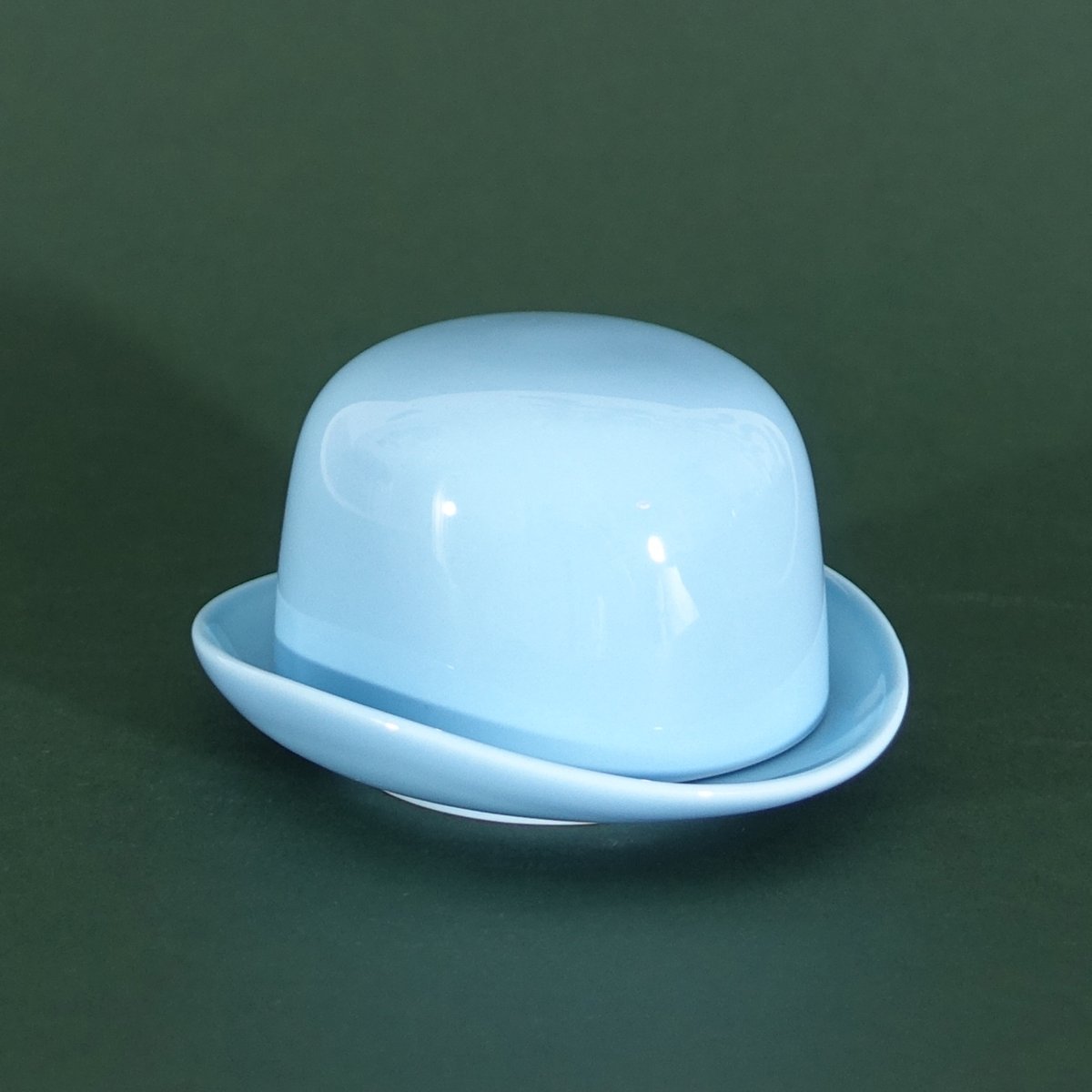 Image of Blue Bow Tie Mug & matching Thomson & Thompson Bowler Hat Sugar Bowl Set