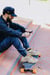Image of Wool Gold Bar Flat Brim Hat