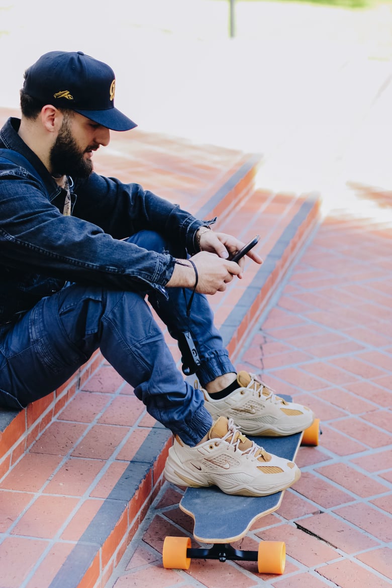 Image of Wool Gold Bar Flat Brim Hat