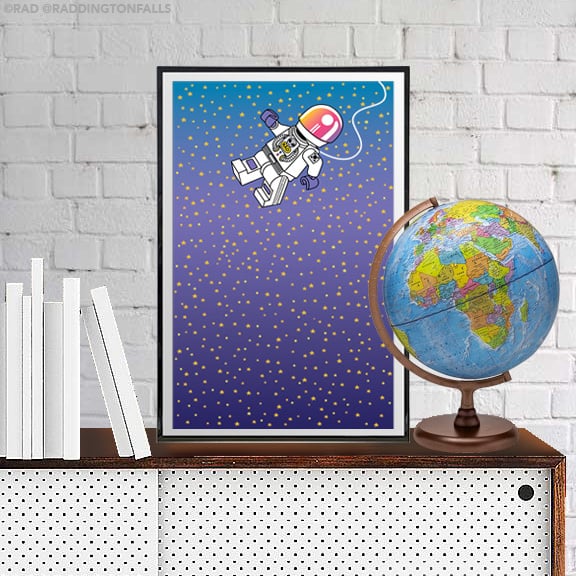 Astronaut Giclee Print 11"x17" -  Free Shipping USA