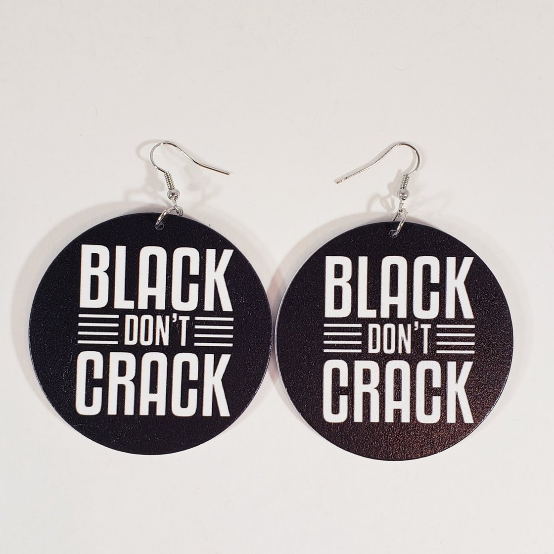 Image of Black Don't Crack Earrings
