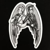 Image 1 of GOOD OMENS - Wings - 3" x 4" sticker