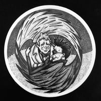 Image 1 of GOOD OMENS - Angelic Yin Yang - 4" x 4" sticker