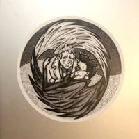 Image 3 of GOOD OMENS - Angelic Yin Yang - 4" x 4" sticker