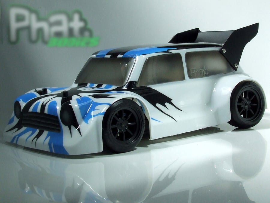 Image of PHAT BODIES 'BANZAI MINI' bodyshell and wing for Losi Mini 8ight, WLtoys 144001 LC Racing EMB-1