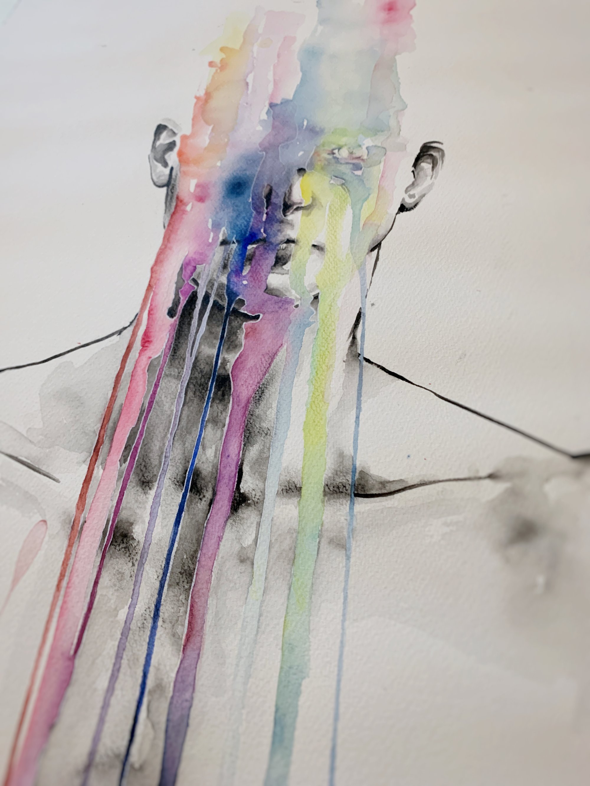 Agnes-Cecile all my art is on you but you still don’t hear me (40x60 cm)