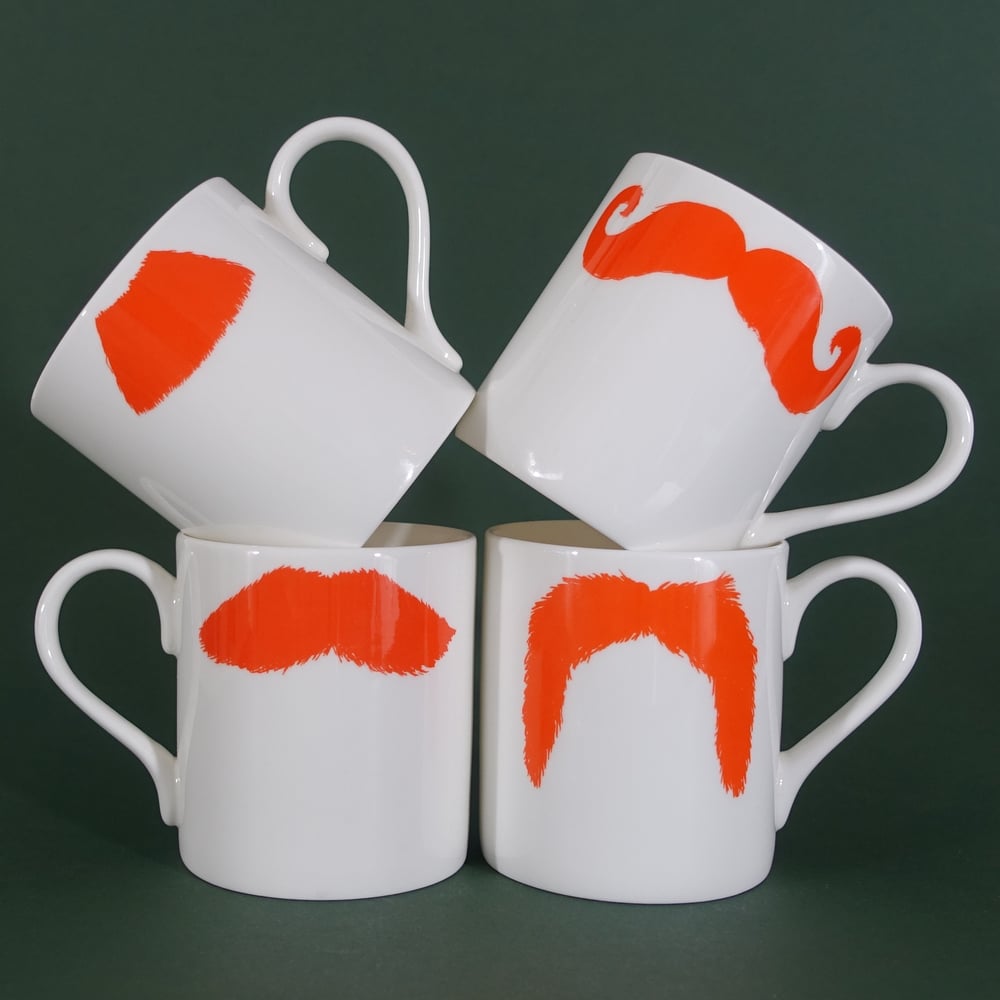 Image of Original Ginger Moustache Mug - Set of Four 