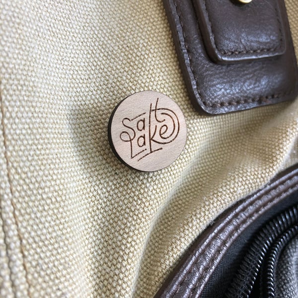 Image of Salt Lake Wood Pin (Maple)