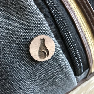 Image of Cat Wood Pin (Walnut)