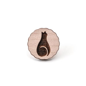 Image of Cat Wood Pin (Maple)