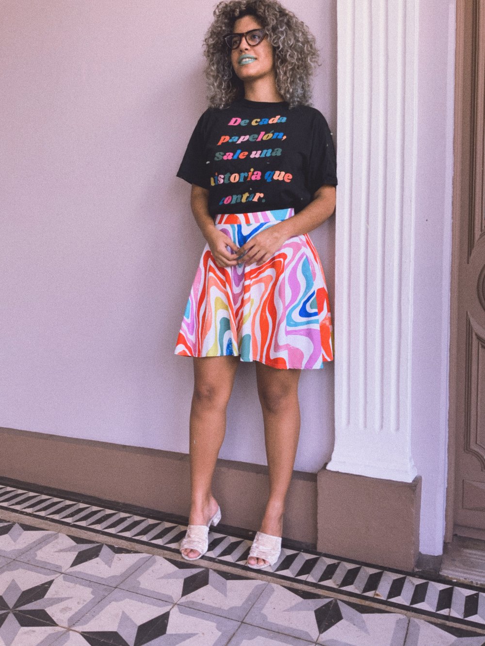 Image of Rainbow Roadtrip Flowy Skirt