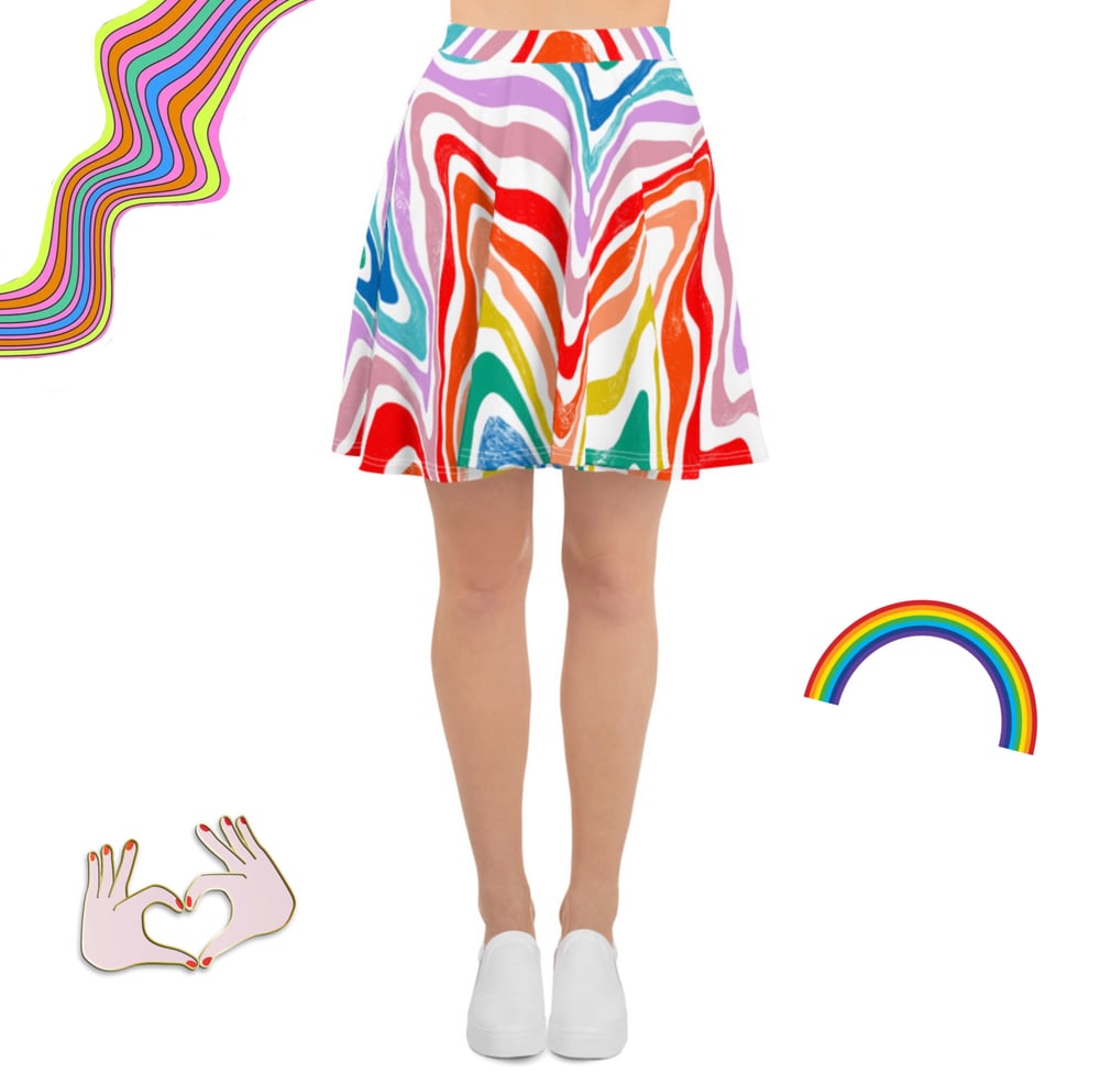 Image of Rainbow Roadtrip Flowy Skirt