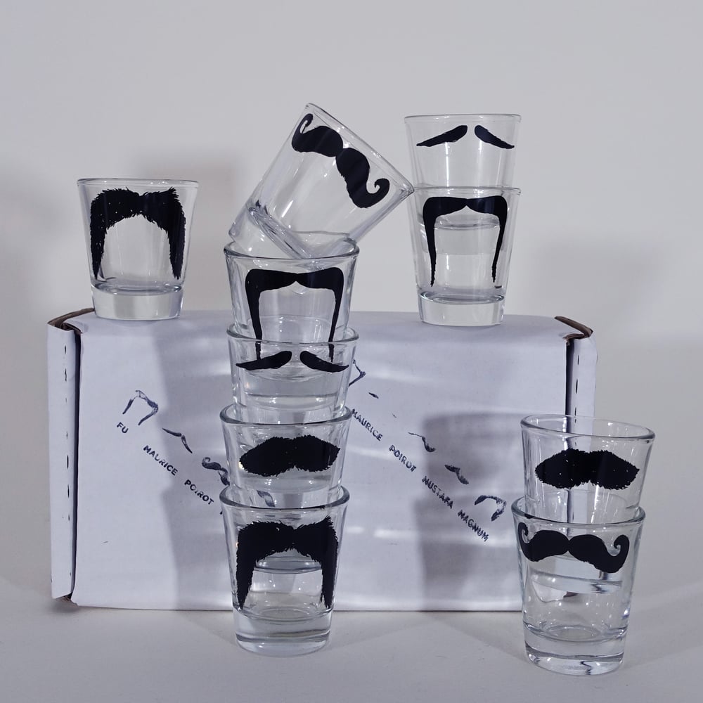 Image of Moustache Shot Glasses - Set of 10
