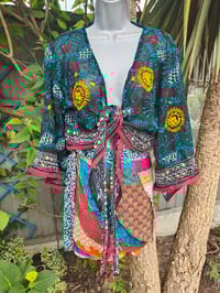 Image 6 of Wrap petal skirt 8-18 uk  turquoise green waistband