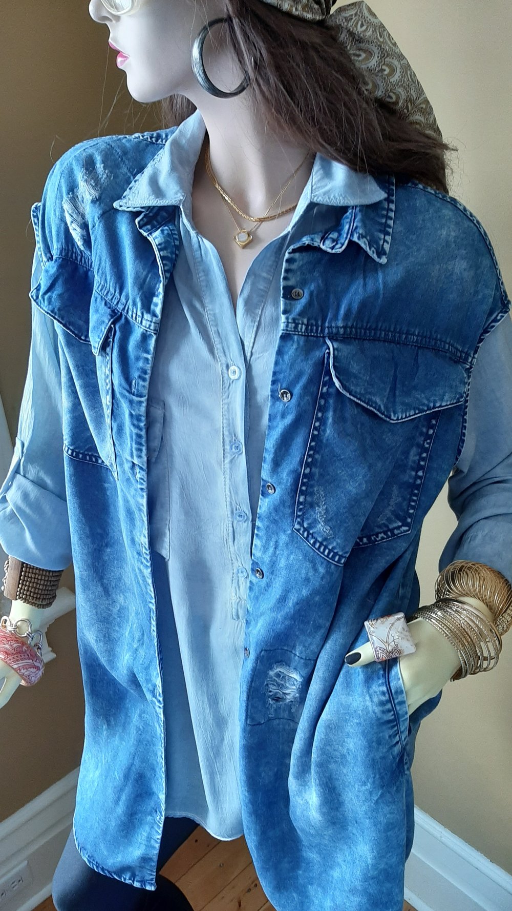 Image of Sleeveless Denim