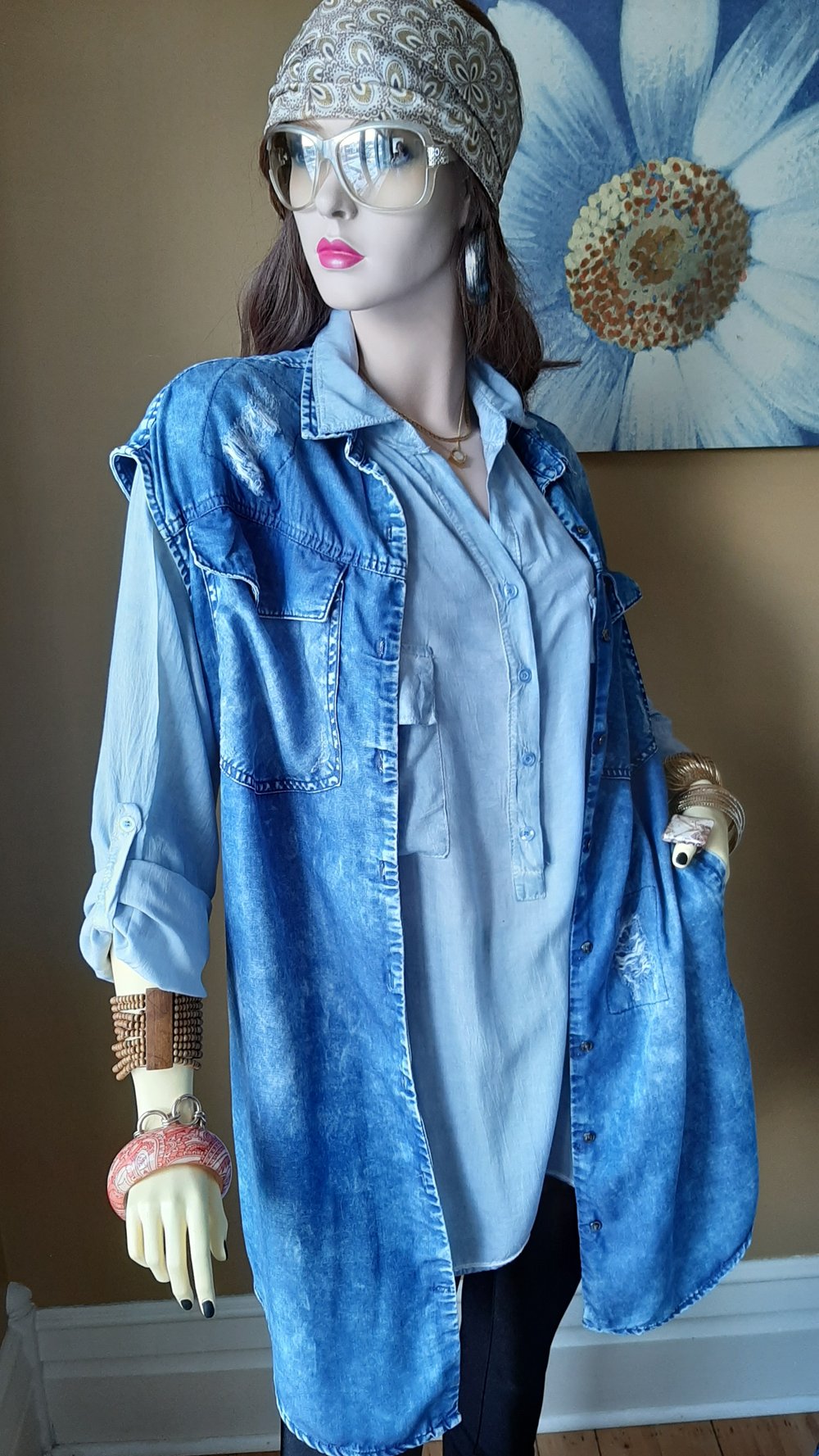 Image of Sleeveless Denim