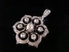 Edwardian old cut diamond pendant set in silver and 18ct white gold 1.80ct