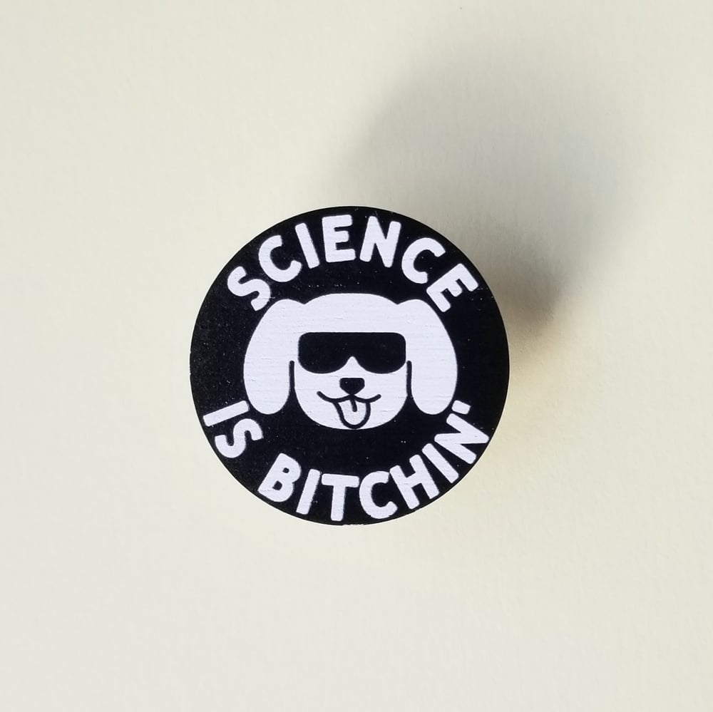 Image of CLEARANCE: Science is Bitchin' Wooden Pin