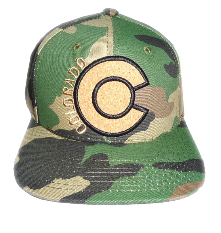 Image of COLORADO CAMO CORK LOGO SNAPBACK HAT 