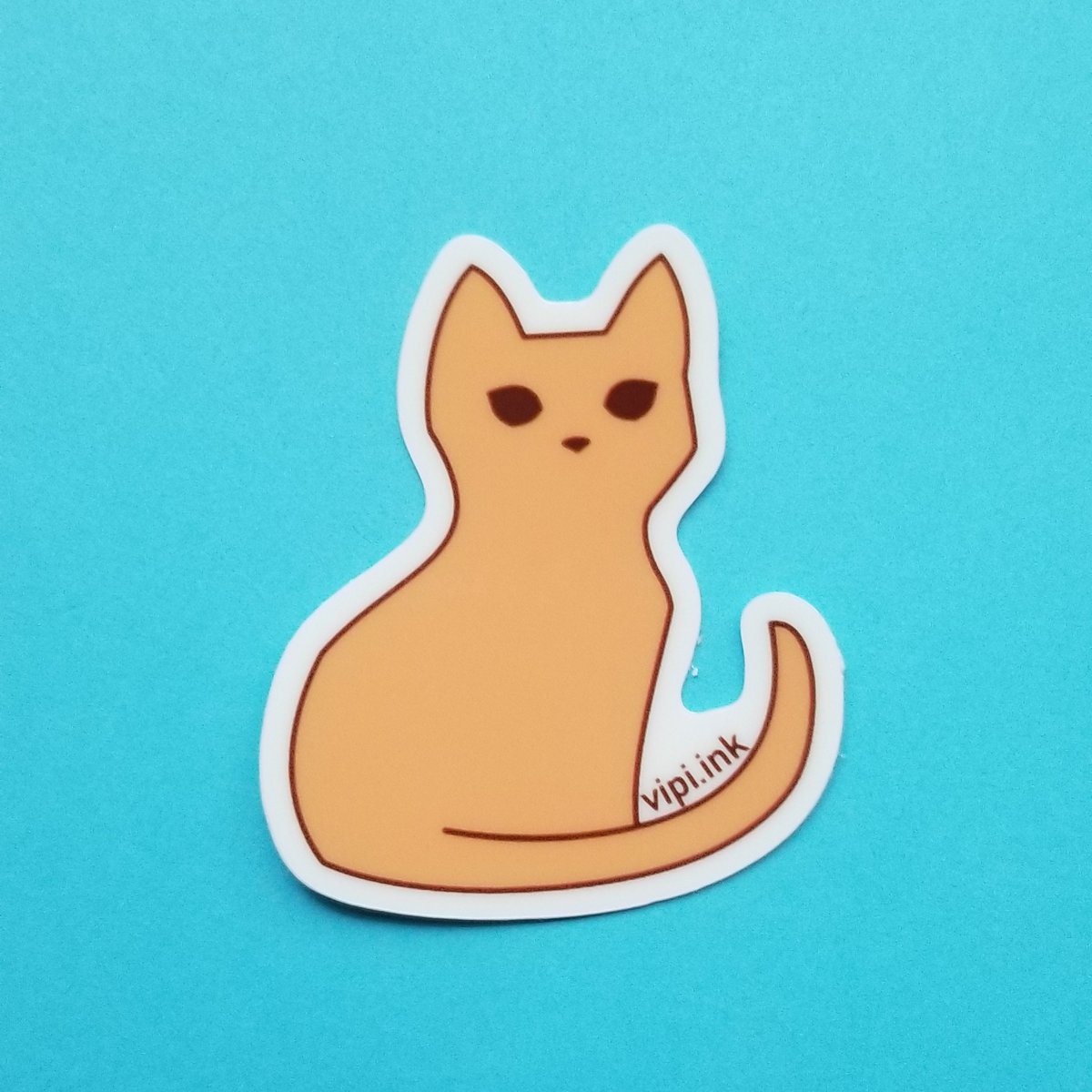 Glow in the Dark Cat Sticker vipi.ink