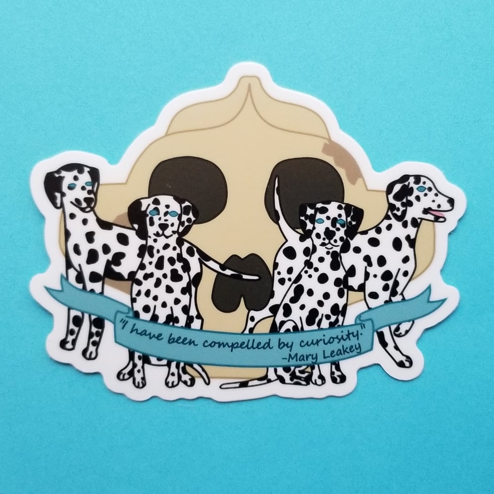 Mary Leakey's Dalmatians Sticker