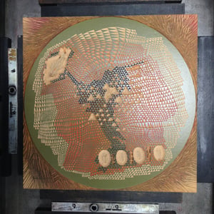 "Planet 2" Linoleum Relief Print