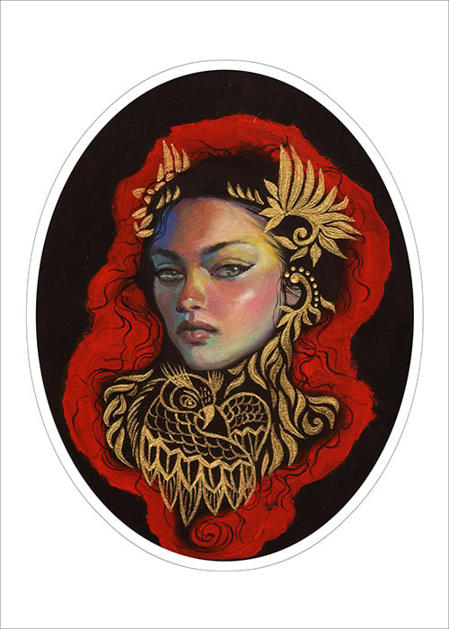 Image of "Athena" Limited and hand embellished edition prints 