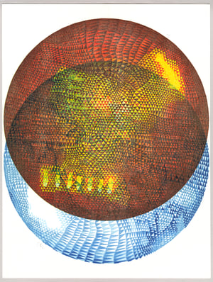 "Cosmos" Series Linoleum Relief Monoprints