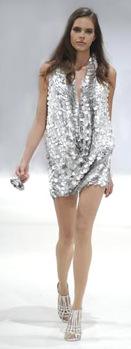 Image of Leather Sequin Dress
