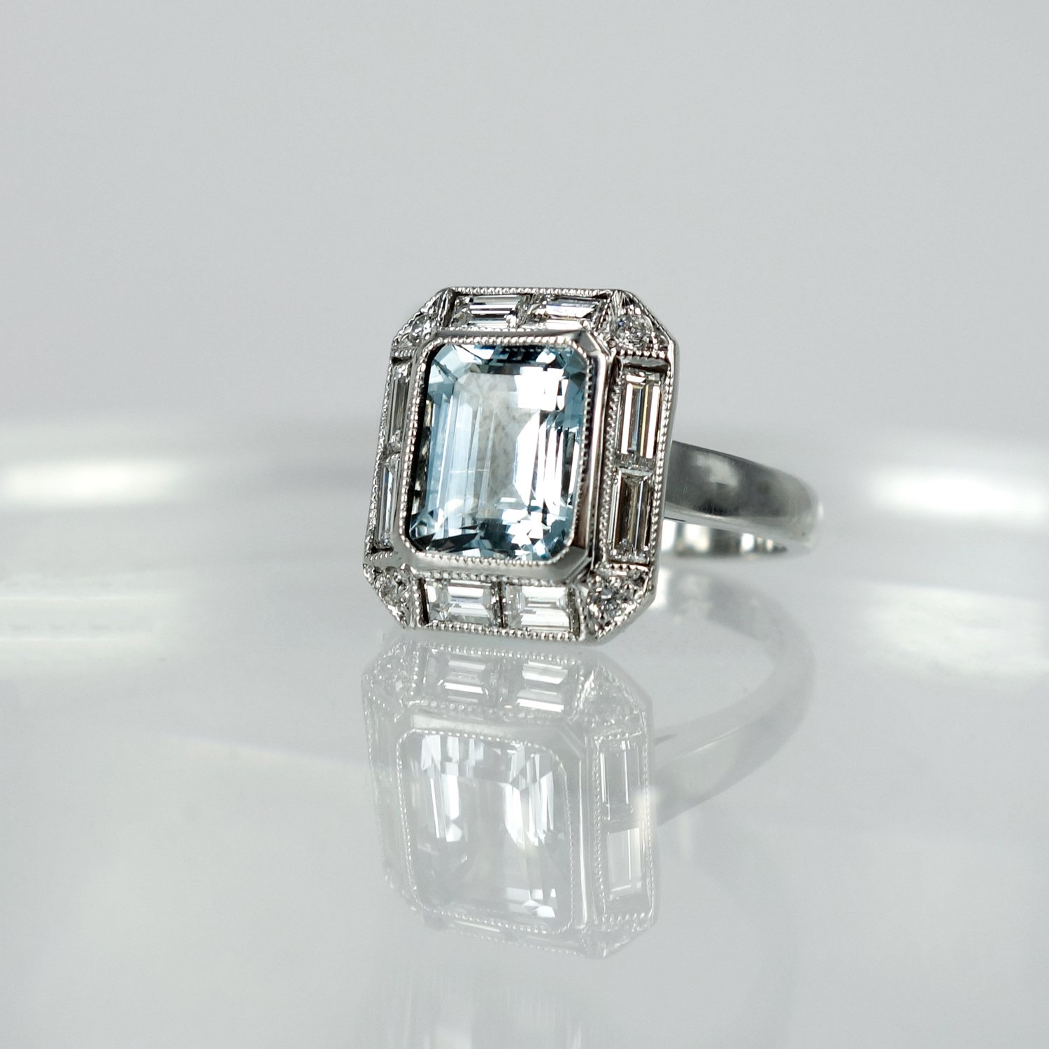 Vintage aquamarine outlet cocktail ring