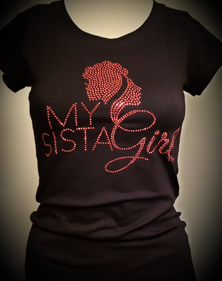 Image of My Sista Girl Bling Tee - Red