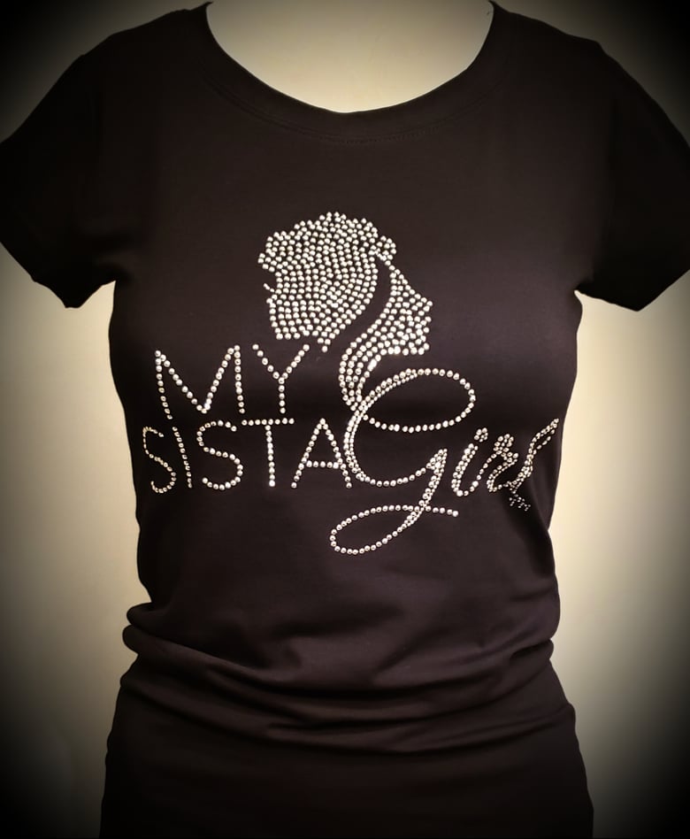 Image of My Sista Girl Bling Tee - Silver