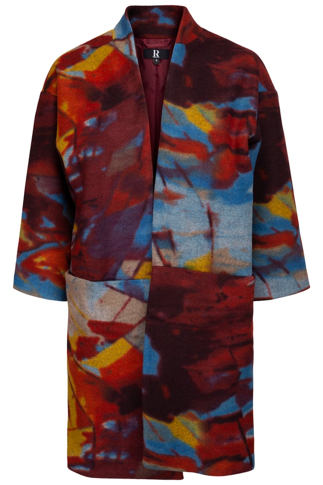 Image of Multi colour jakke i uld. 