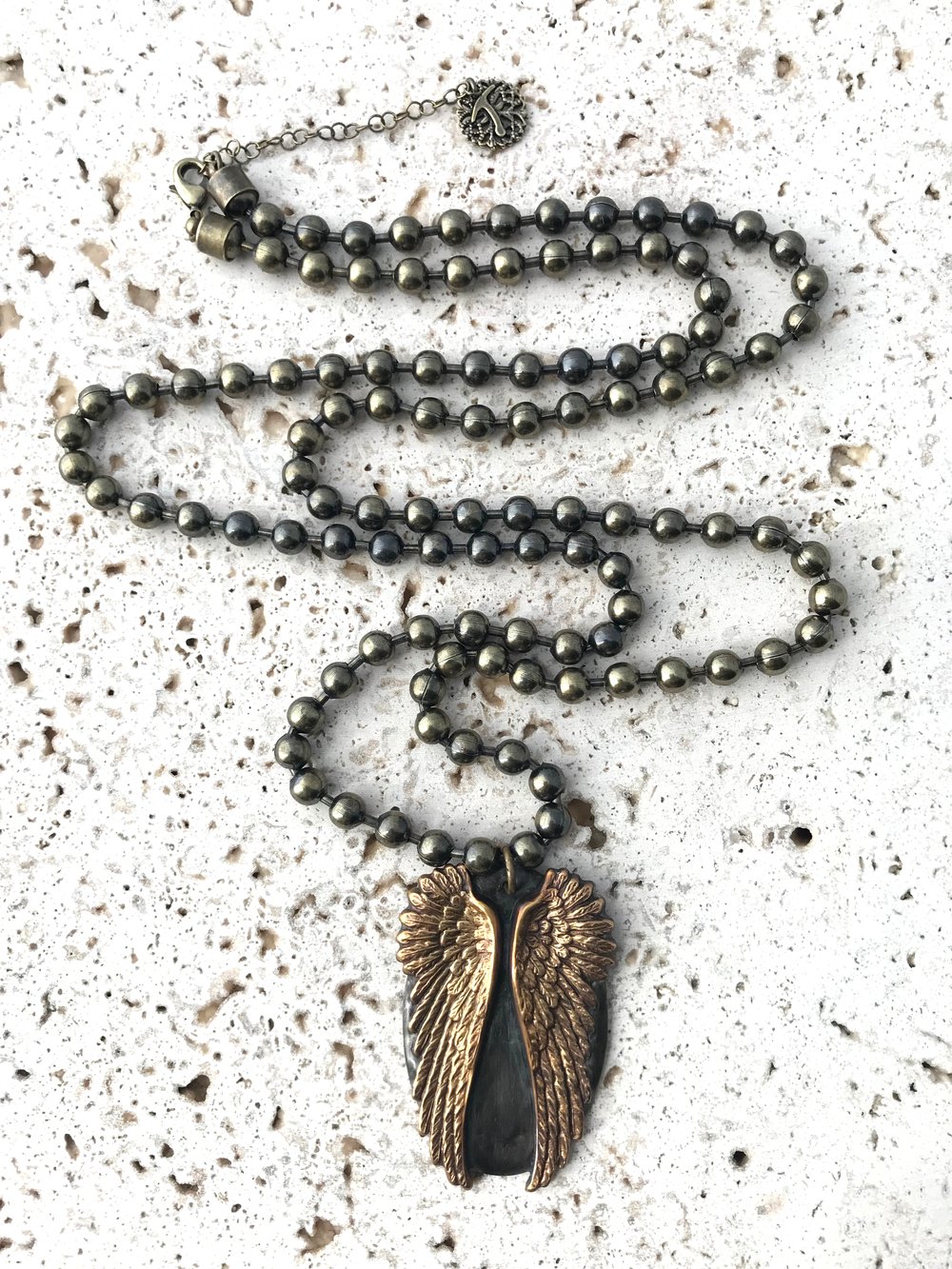 Image of Sautoir pendentif ailes d'ange MYSTIC