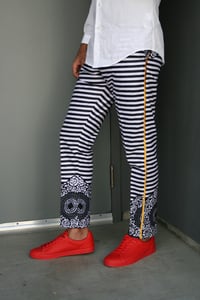 Image 2 of The Kendu tux pants —-black  /white 