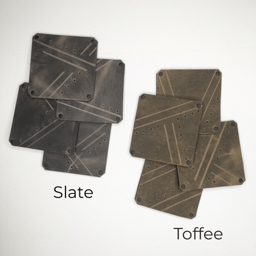 Image of Hand-Patterned Coasters (Set of 4)