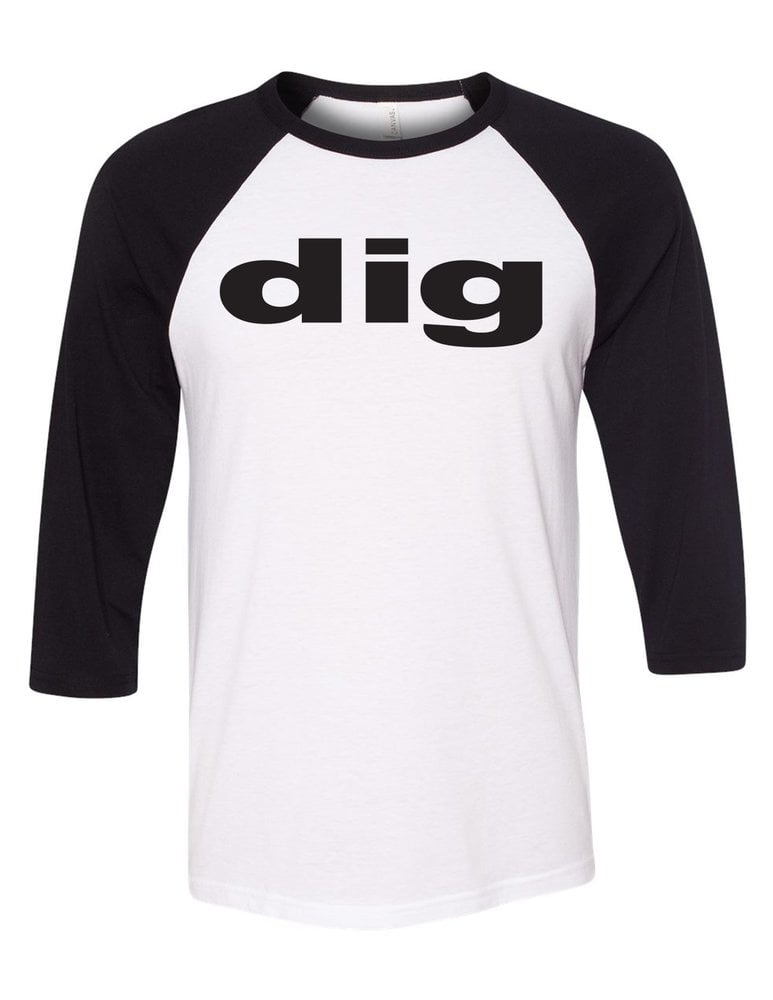 Image of official - dig - "dig" logo 3/4 sleeve shirt