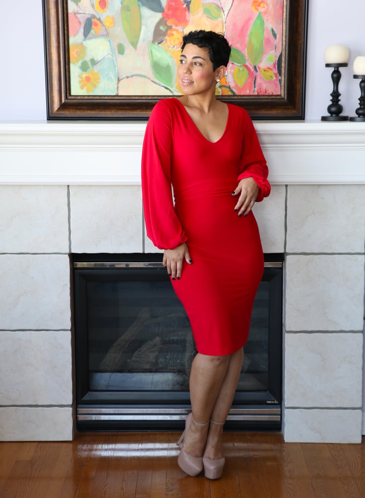 Image of RED HOT KNIT DRESS VIDEO TUTORIAL