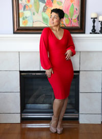 Image 1 of RED HOT KNIT DRESS VIDEO TUTORIAL