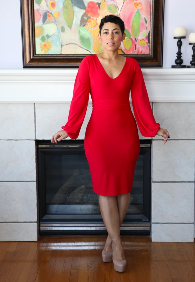 RED HOT KNIT DRESS VIDEO TUTORIAL | Mimi G Style