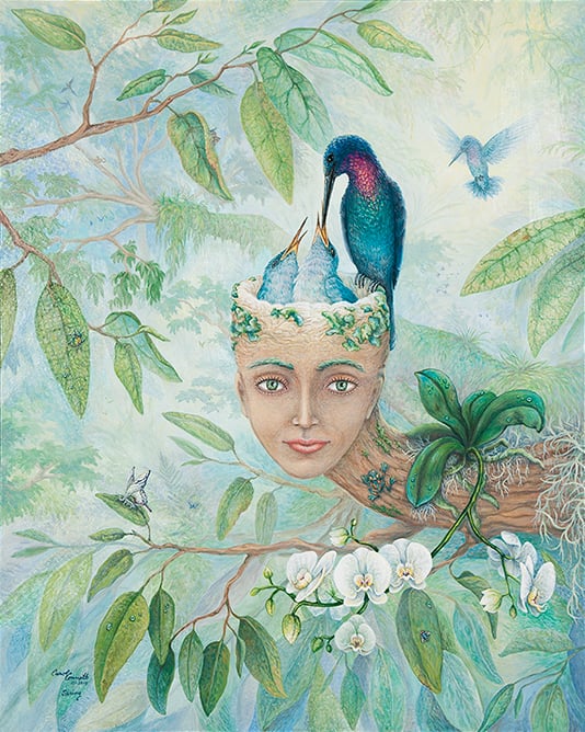 Image of Framed original painting "Spring"