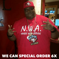 Image 5 of N.W.A. "Niners With Attitude" Red T-Shirt, White Letters